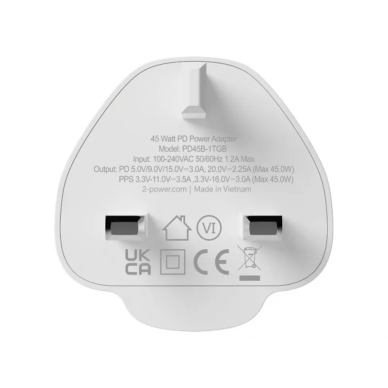 2-Power 2PWC45W01G-UK mobiliojo įrenginio įkroviklis