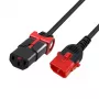 ACT Powercord C13 IEC Lock+ - C14 IEC Lock dvigubas užraktas juodas 1,5 m, PC3602
