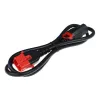 ACT Powercord C13 IEC Lock+ - C14 IEC Lock dvigubas užraktas juodas 1,5 m, PC3602