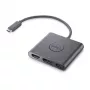 DELL Adapter USB-C į HDMI/DP su maitinimo perdavimu, laidinis, USB 3.2 Gen 2 (3.1 Gen 2) Type-C, juodas, 3840 x 2160 pikselių