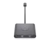 DELL Adapter USB-C į HDMI/DP su maitinimo perdavimu, laidinis, USB 3.2 Gen 2 (3.1 Gen 2) Type-C, juodas, 3840 x 2160 pikselių
