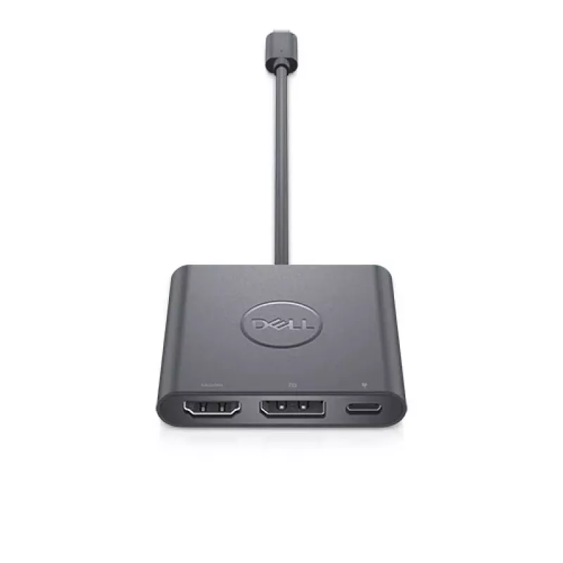 DELL Adapter USB-C į HDMI/DP su maitinimo perdavimu, laidinis, USB 3.2 Gen 2 (3.1 Gen 2) Type-C, juodas, 3840 x 2160 pikselių