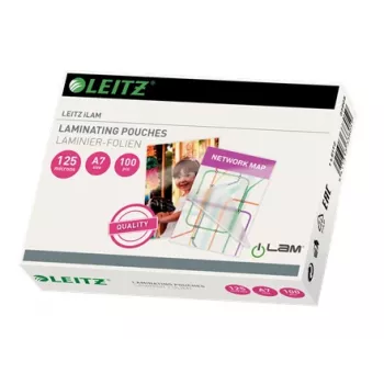 Leitz iLAM blizgūs laminavimo maišeliai A7, 125 mikronai, pakuotė po 100 vnt.