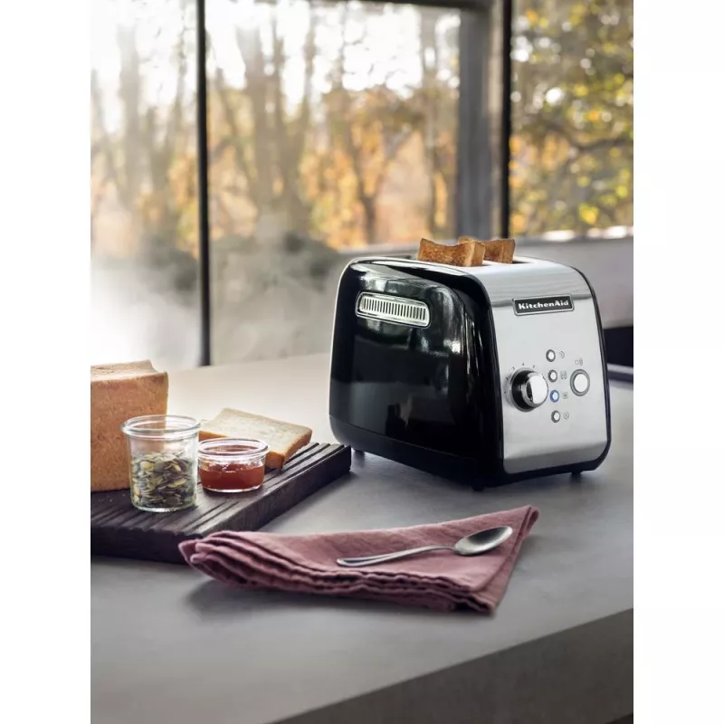 Skrudintuvas KitchenAid 5KMT221EOB 2 griežinėliai 1100 W Juodas, Nerūdijantis plienas