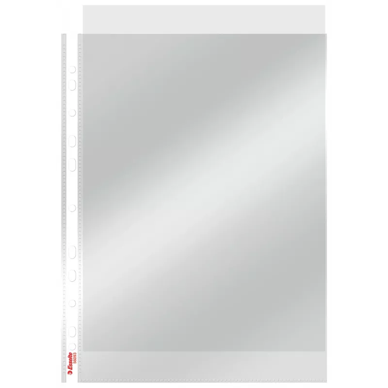Esselte Pocket Heavy Duty 105my A4, 210 x 297 mm (A4), Skaidrus, Polipropilenas (PP), Viršus, 0,105 mm, 230 mm