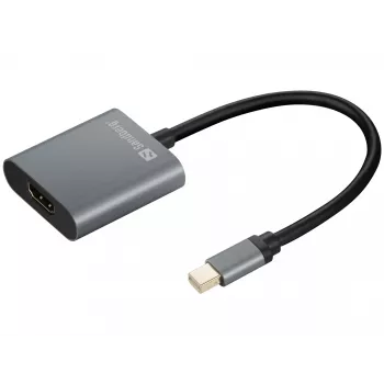 Sandberg Adapter MiniDP1.4 į HDMI2.0 4K60, Mini DisplayPort, HDMI A tipas (standartinis), Kištukas, Lizdas, 3840 x 2160 pikselių, 6 Gbit/s