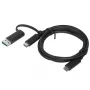 Lenovo 03X7470 USB kabelis 1 m USB A / USB C į USB C, juodas