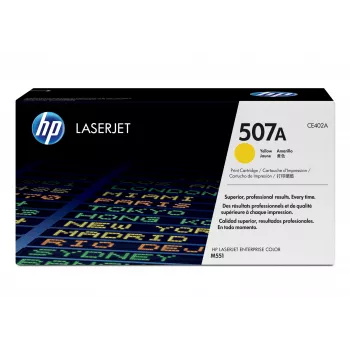 HP 507A geltona originali LaserJet kasetė, 6000 puslapių, 1 vnt.