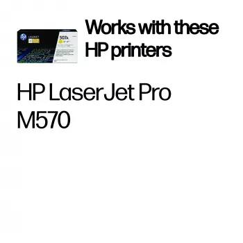 HP 507A geltona originali LaserJet kasetė, 6000 puslapių, 1 vnt.