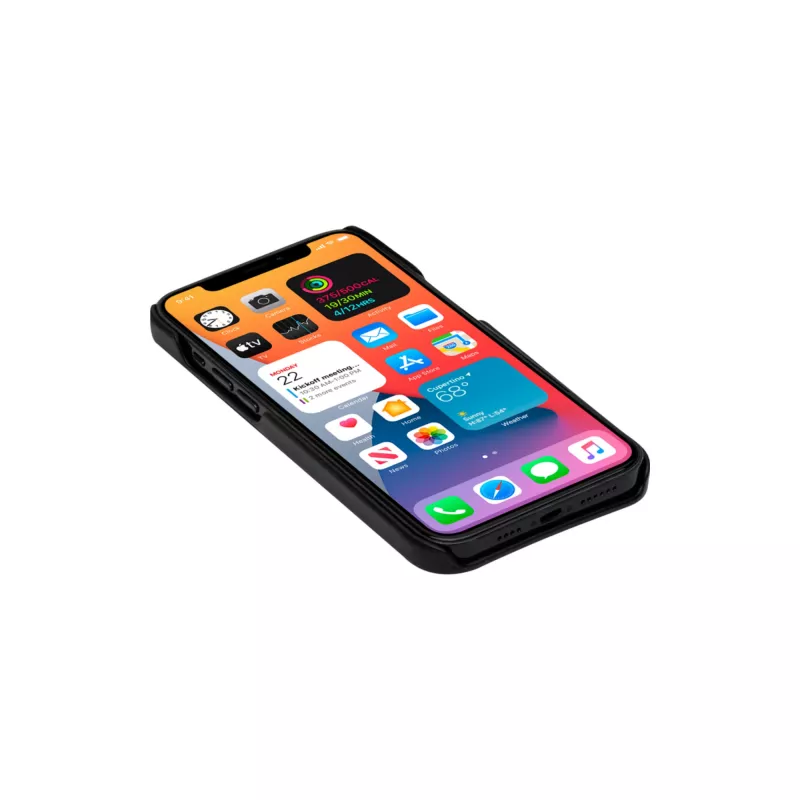 Dėklas su pinigine dbramante1928 Lynge iPhone 12 Pro Max 6,7 colio juoda