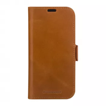 Folio dėklas dbramante1928 Copenhagen iPhone 15 Pro – Tan, 3 kortelių kišenės, monochromatinė ruda