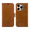 Folio dėklas dbramante1928 Copenhagen iPhone 15 Pro – Tan, 3 kortelių kišenės, monochromatinė ruda