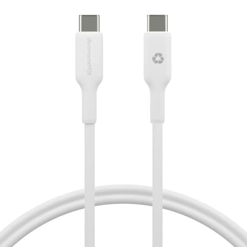 USB-C į USB-C laidas 1 m d bramante — Baltas