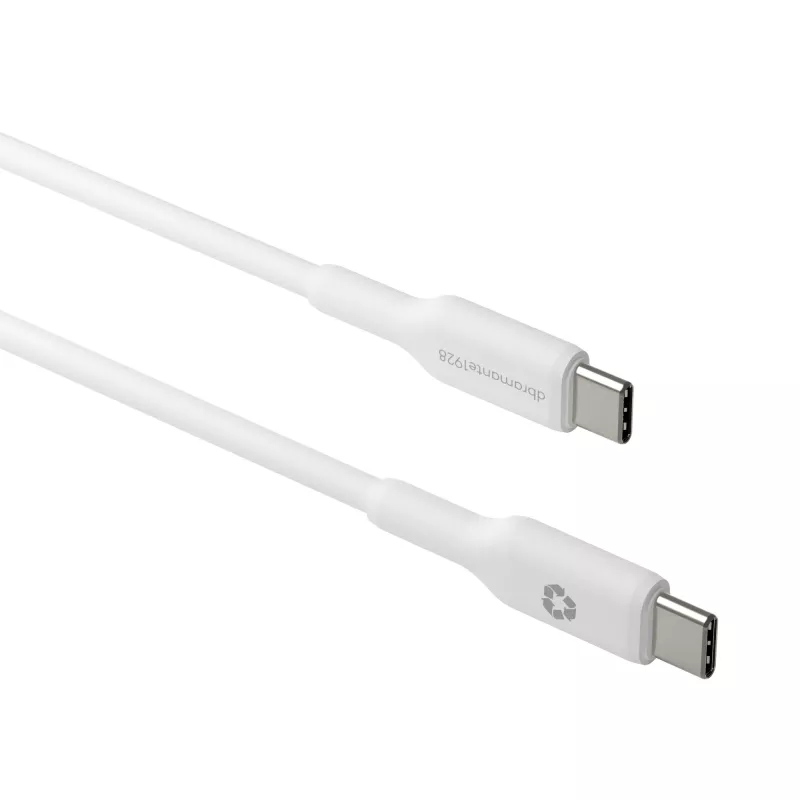 USB-C į USB-C laidas 1 m d bramante — Baltas