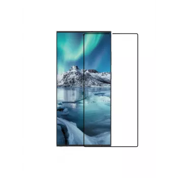 dbramante1928 eco-shield - Galaxy S24 Ultra - juodas kraštas, Samsung Galaxy S24 Ultra, atsparus įbrėžimams, permatomas, 1 vnt. apsaugos rinkinys
