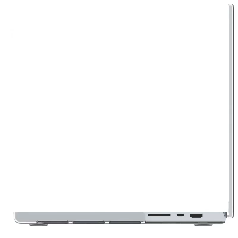 Dėklas MacBook Pro 16 colių (M4 2024 / M3 2023) d bramante — Iceland Clear, permatomas, 40,6 cm ekranui, 348 g