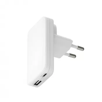 d bramante dbramante1928 Pro EU/US plonas įkroviklis — USB-C 20W + USB-A 18W, baltas, vidaus AC