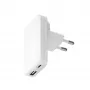 d bramante dbramante1928 Pro EU/US plonas įkroviklis — USB-C 20W + USB-A 18W, baltas, vidaus AC
