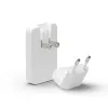 d bramante dbramante1928 Pro EU/US plonas įkroviklis — USB-C 20W + USB-A 18W, baltas, vidaus AC