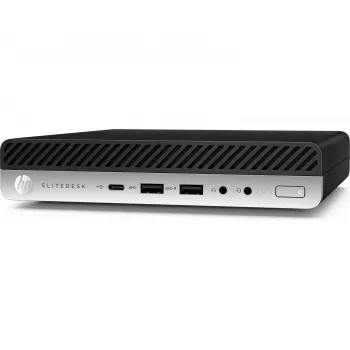 T1A HP EliteDesk 800 G4 Atnaujintas Intel® Core™ i5 i5-8500T 8 GB DDR4-SDRAM 256 GB SSD Windows 11 Pro Mini PC Juodas, Sidabrinis