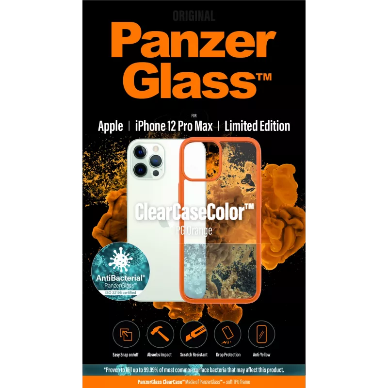 PanzerGlass ® ClearCaseColor™ iPhone 12 Pro Max – ® Oranžinis ribotas leidimas
