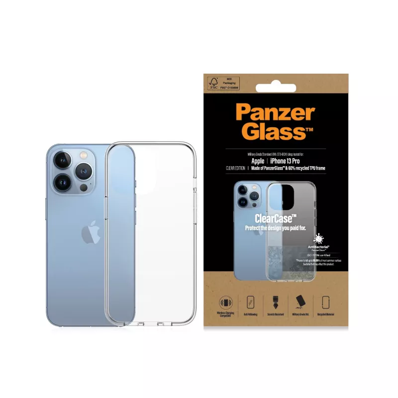 PanzerGlass® ClearCase iPhone 13 Pro dėklas, skaidrus