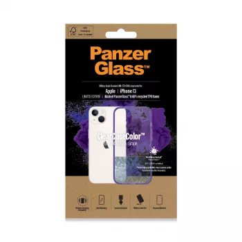 PanzerGlass ® ClearCaseColor™ iPhone 13 - Grape (violetinė) permatomas dėklas iš grūdinto stiklo