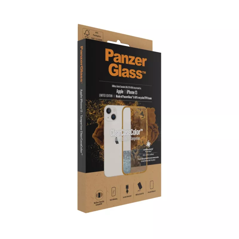 PanzerGlass ® ClearCaseColor™ iPhone 13 - Tangerine dėklas