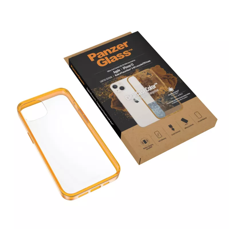 PanzerGlass ® ClearCaseColor™ iPhone 13 - Tangerine dėklas