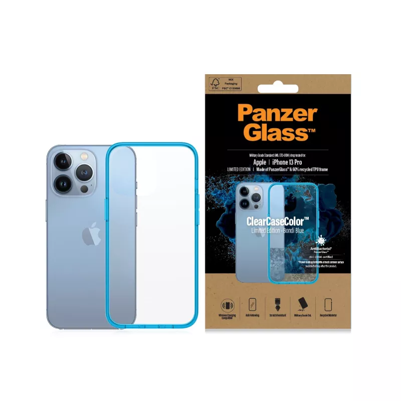 PanzerGlass ClearCaseColor iPhone 13 Pro Bondie Blue – apsauginis dėklas