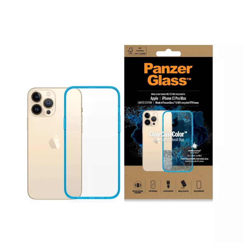 PanzerGlass ClearCaseColor™ Apple iPhone 13 Pro Max Bondie Blue