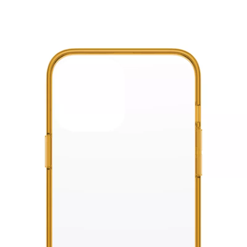 Apsauginis dėklas PanzerGlass ClearCase Color iPhone 13 Pro Max 6,7 colio – PET ir grūdintas stiklas, oranžinis