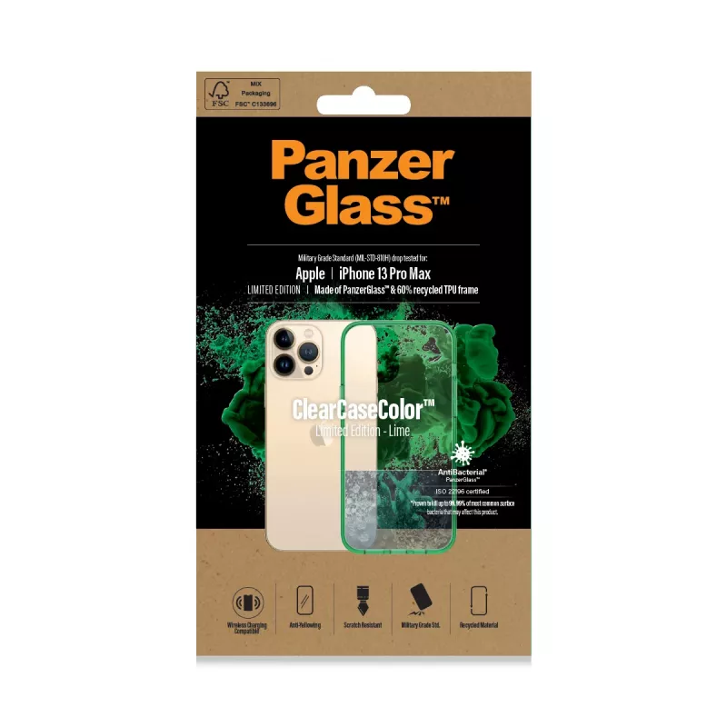 PanzerGlass ClearCaseColor™ iPhone 13 Pro Max – Liepų žalia