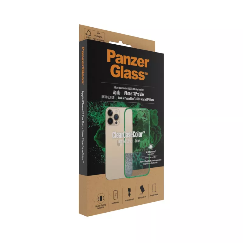PanzerGlass ClearCaseColor™ iPhone 13 Pro Max – Liepų žalia