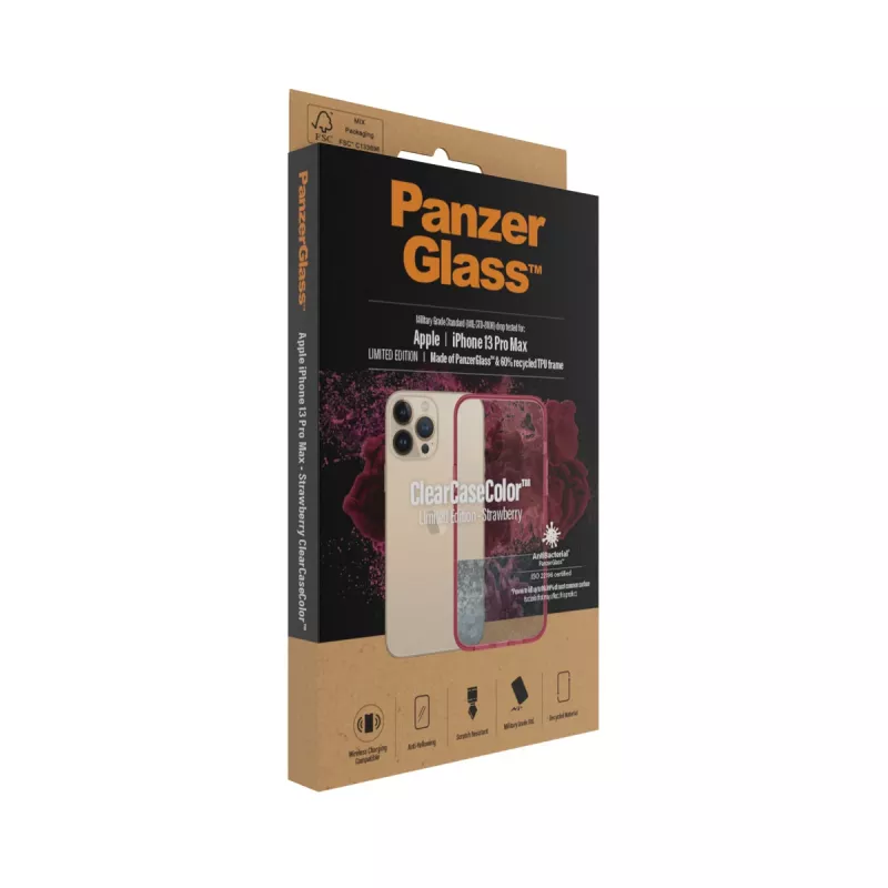 PanzerGlass ClearCaseColor Apple iPhone 13 Pro Max Strawberry
