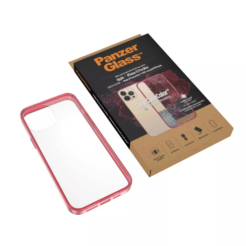 PanzerGlass ClearCaseColor Apple iPhone 13 Pro Max Strawberry