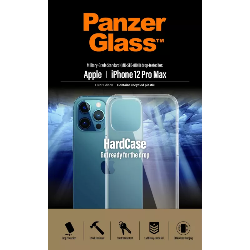 PanzerGlass® HardCase Skaidrus iPhone 12 Pro Max, Dėklas, Apple, Apple - iPhone 12 Pro Max, Skaidrus