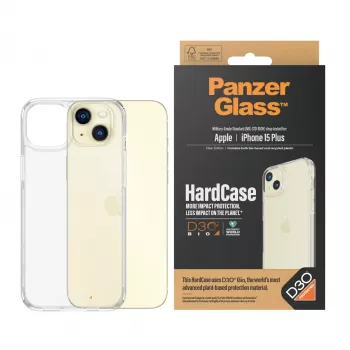 PanzerGlass® HardCase Transparent su D3O® iPhone 15 Plus, Dėklas, Apple, Apple - iPhone 15 Plus, Skaidrus