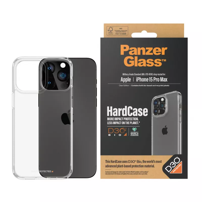 PanzerGlass HardCase Skaidrus su D3O® iPhone 15 Pro Max