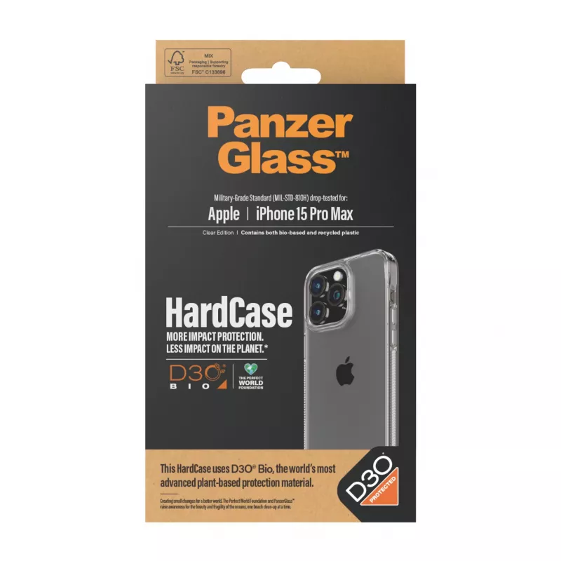 PanzerGlass HardCase Skaidrus su D3O® iPhone 15 Pro Max