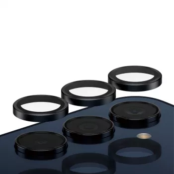 Apsauginis objektyvo stiklas PanzerGlass Hoops, Samsung Galaxy A35 5G, grūdintas stiklas, juodas rėmelis