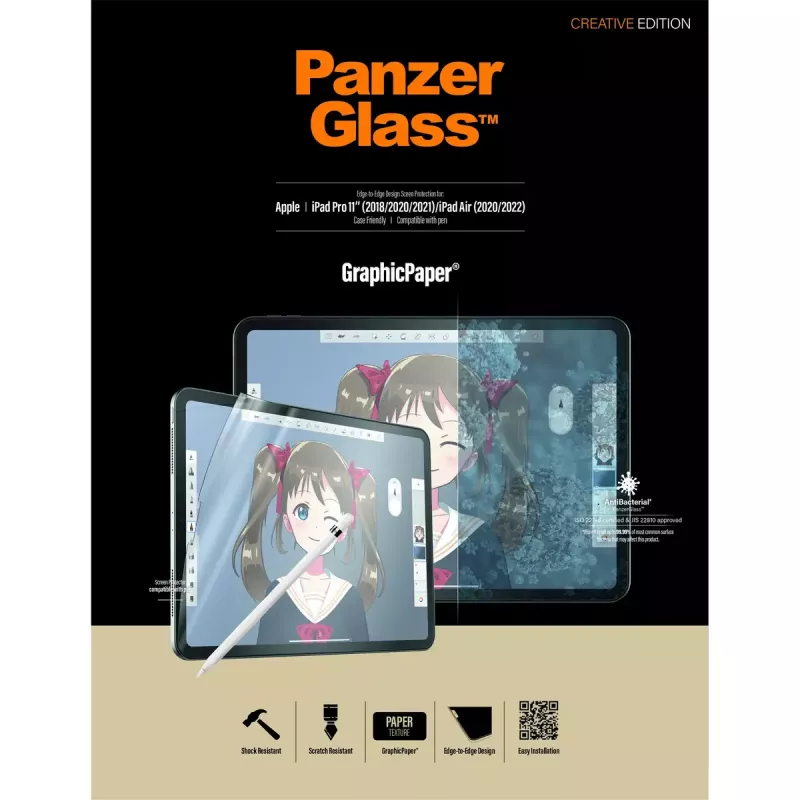 PanzerGlass® GraphicPaper® ekrano apsauga iPad Pro 11″ (2018, 2020-2022, 2024) | iPad Air 10.9'' (2020, 2022)