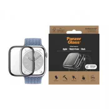 PanzerGlass ® Full Body apsauginis stiklas Apple Watch Series 9 | 8 | 7 | 41mm | Juodas
