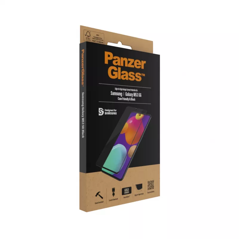 PanzerGlass ® Apsauginis stiklas Samsung Galaxy M53 5G | M54 5G | Ultra-Wide Fit