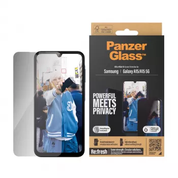 PanzerGlass ® Privatumo ekrano apsauga Samsung Galaxy A15 | A15 5G | Ultra-Wide Fit su EasyAligner