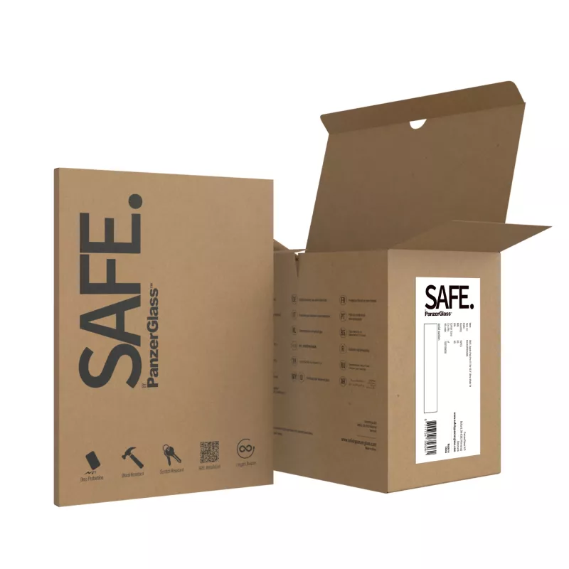 PanzerGlass SAFE. by ® Apsauginis stiklas iPad Pro 11'' (2018, 2020-2022) | Air 10.9'' (2020,2022) | Ultra-Wide Fit | Didmeninė pakuotė