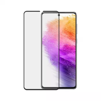 Apsauginis stiklas PanzerGlass SAFE, skirtas Samsung Galaxy A73 5G — grūdintas stiklas, atsparus įbrėžimams ir smūgiams, sausas uždėjimas, skaidrus