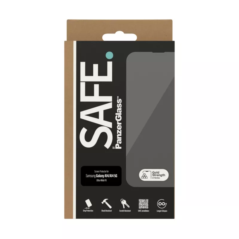 PanzerGlass SAFE. by ® apsauginis stiklas Samsung Galaxy A14 | A14 5G | Ultra-Wide Fit