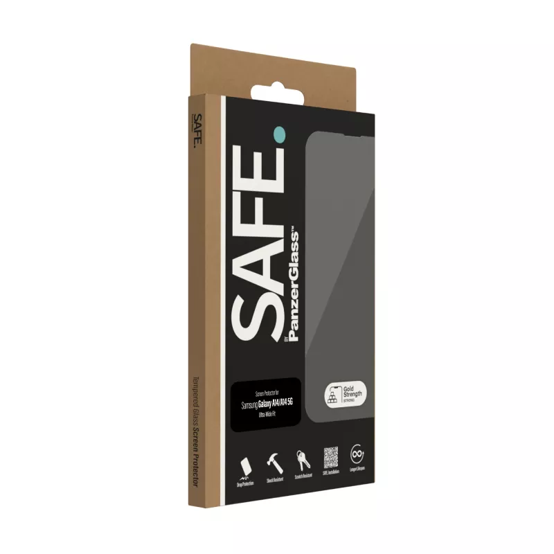 PanzerGlass SAFE. by ® apsauginis stiklas Samsung Galaxy A14 | A14 5G | Ultra-Wide Fit