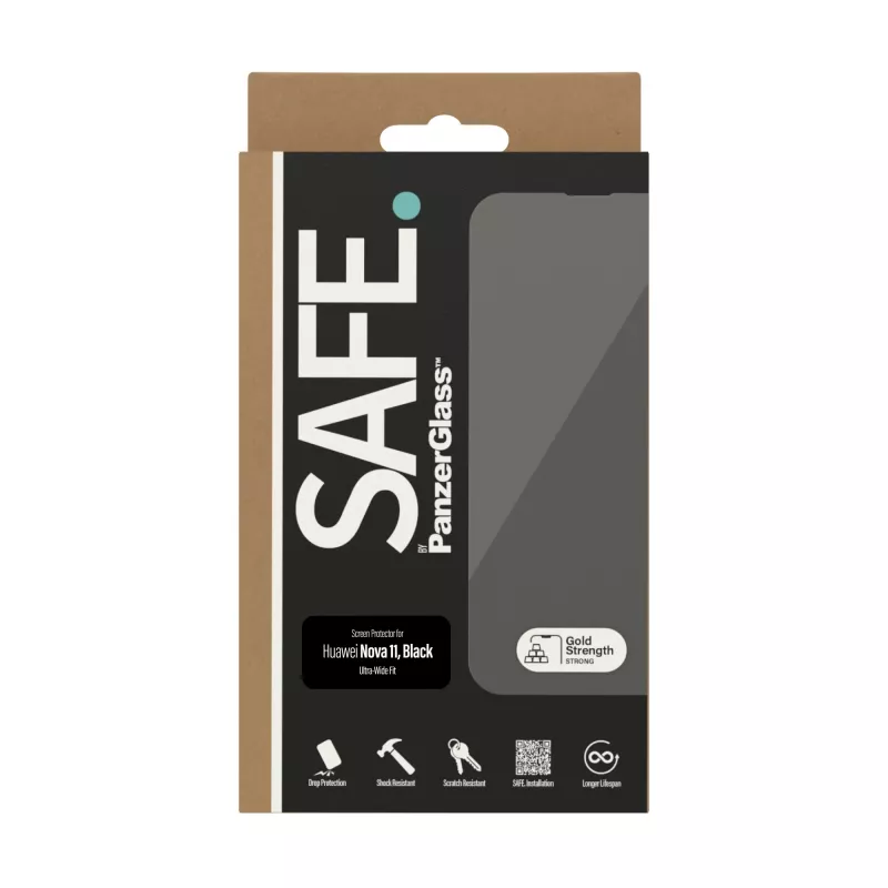 Apsauginis stiklas PanzerGlass SAFE. by ® HUAWEI Nova 11 | Ultra-Wide Fit